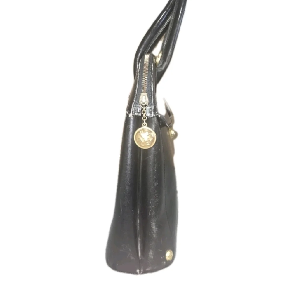 Salvatore Ferragamo Black Leather 